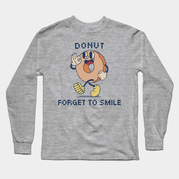 Donut Forget To Smile! Long Sleeve T-Shirt by pxlboy